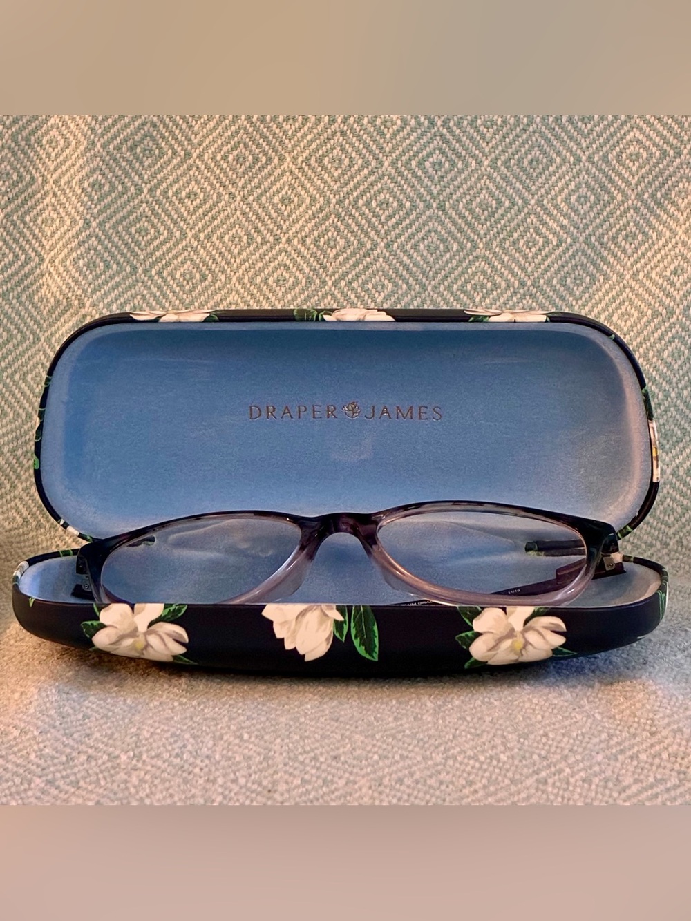 Draper James Plum Gradient Eyeglasses Frames DJ5008 With Magnolia Floral Case
